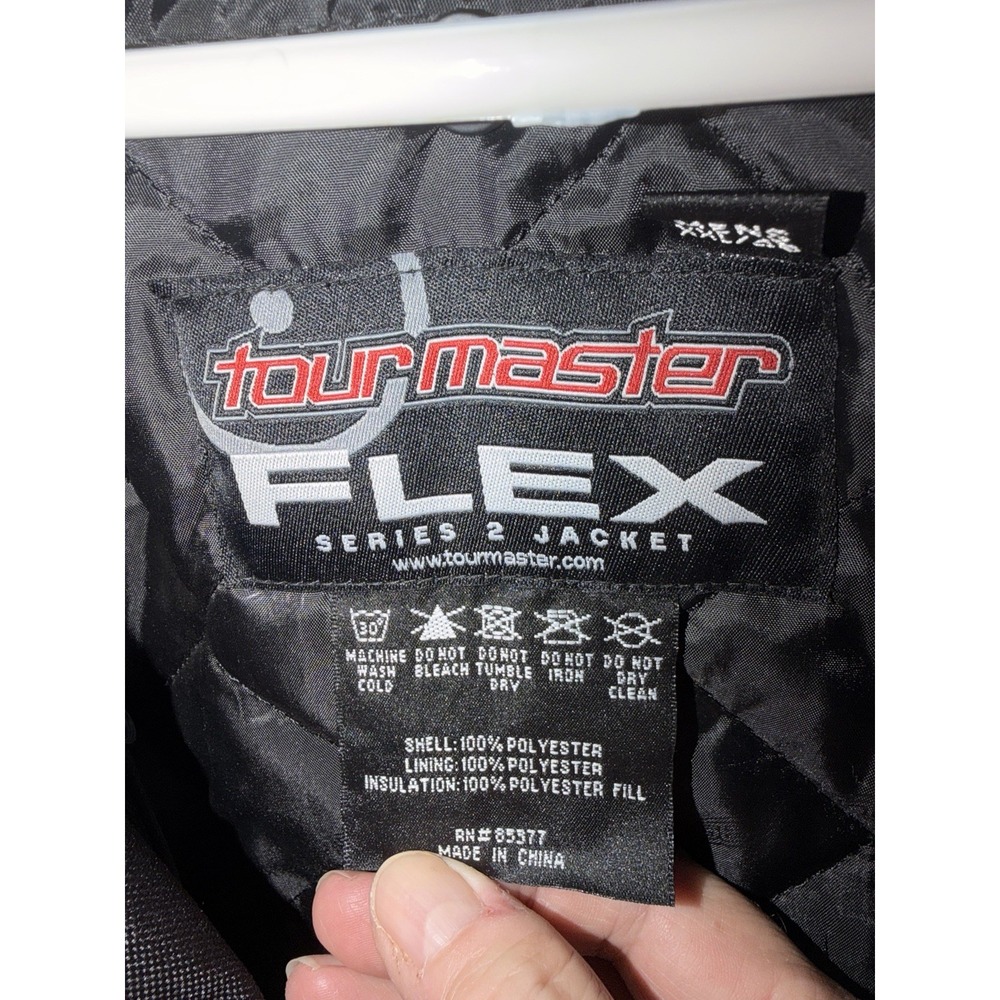 Tour master Flex 2 Motorcycle Jacket Men's XXL 48 Black Mesh W/ Quilted Liner - Picture 2 of 5